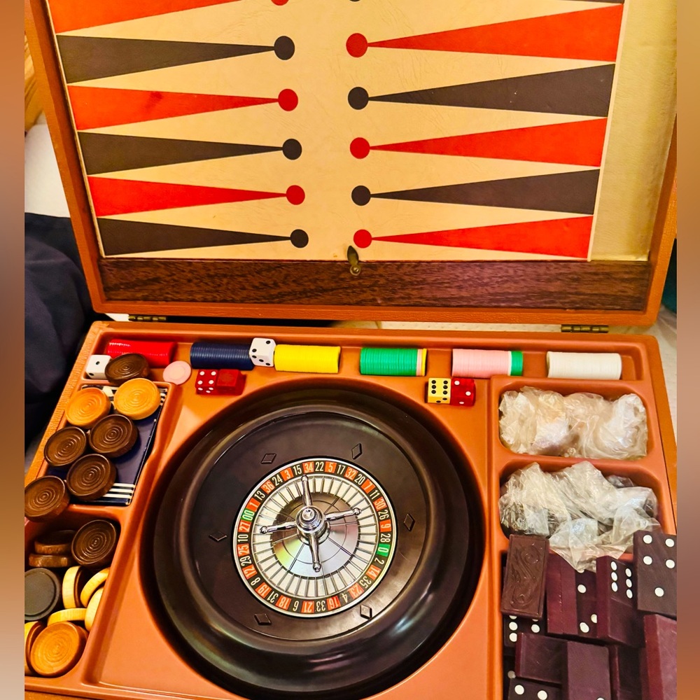 Vintage Board Game Combo with Case.